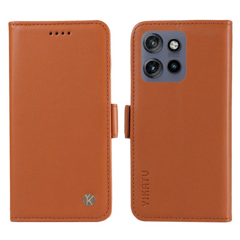 Læder Cover Motorola Edge 50 Neo Telefon Etui Vintage Ykatu