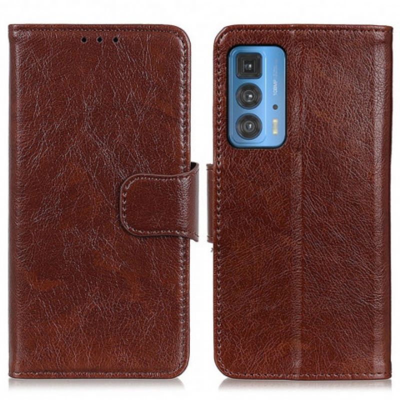 Læder Cover Motorola Edge 20 Pro Telefon Etui Split Nappa Læder