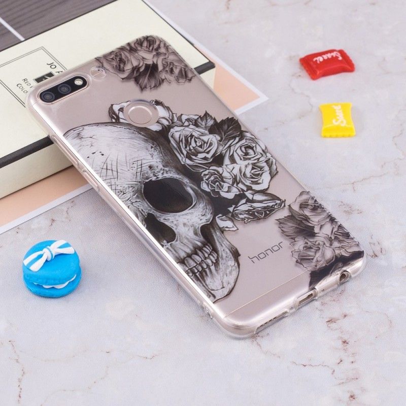 Cover Honor 7C Mobilcover Blomstret Kranium