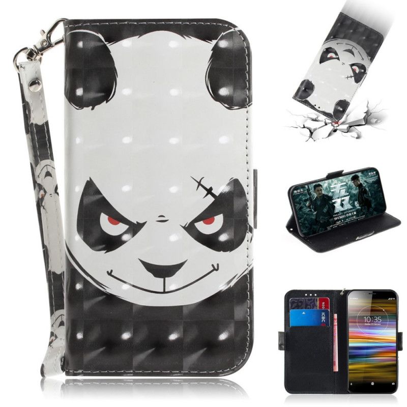 Flip Cover Læder Sony Xperia L3 Vred Panda Original