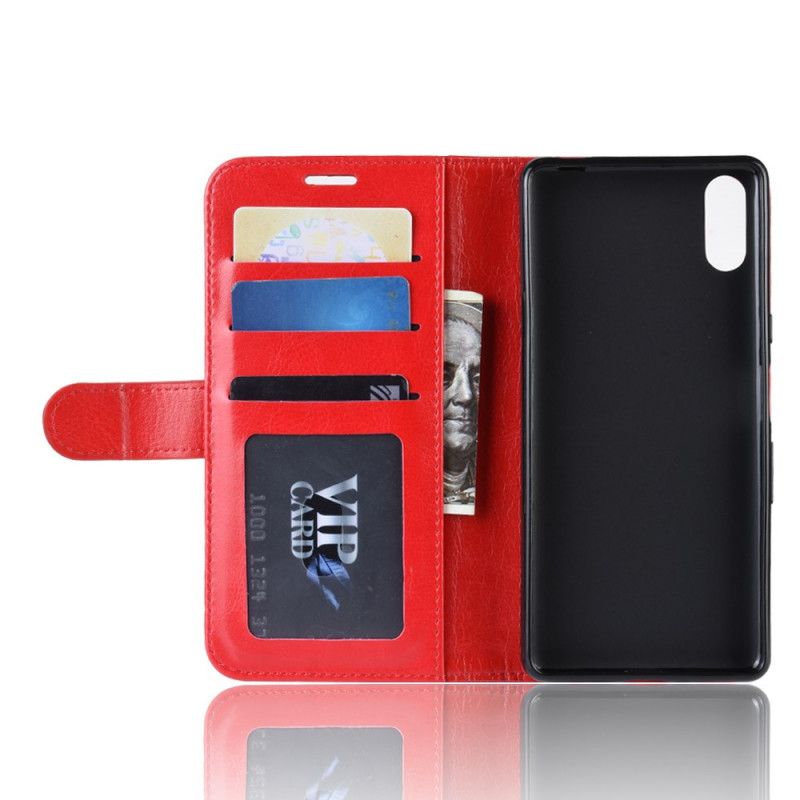 Flip Cover Sony Xperia L3 Sort Klassisk Lædereffekt