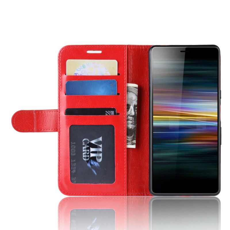 Flip Cover Sony Xperia L3 Sort Klassisk Lædereffekt