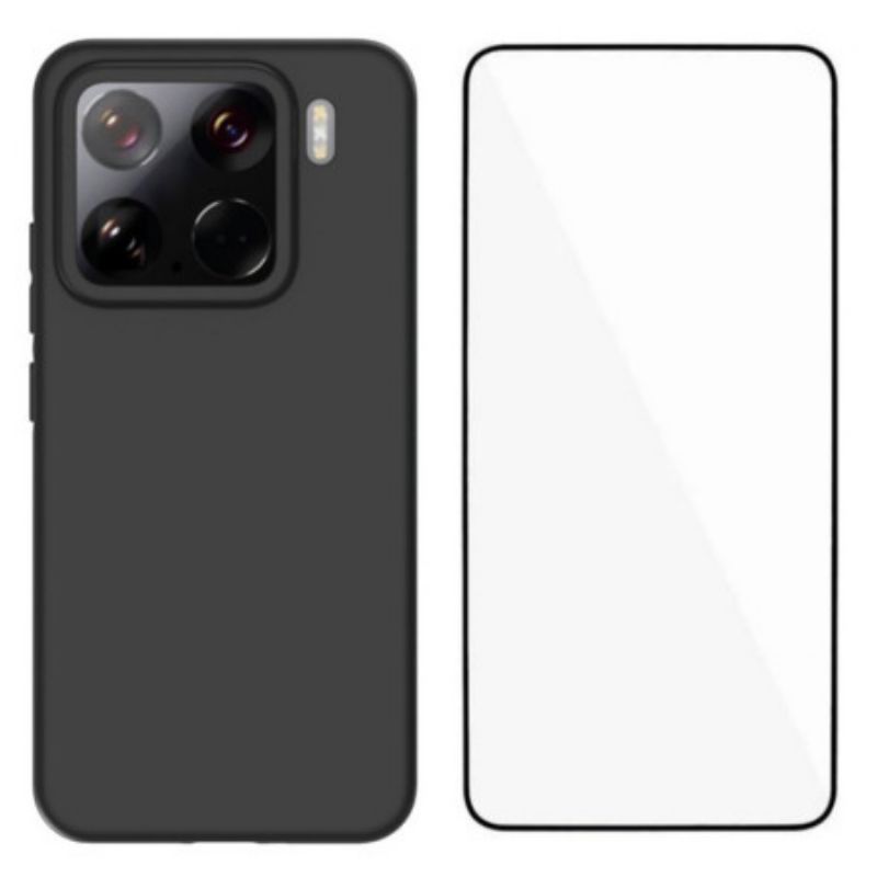 Cover Xiaomi 15 2-i-1 Silikone Med Hærdet Glasskærmbeskytter