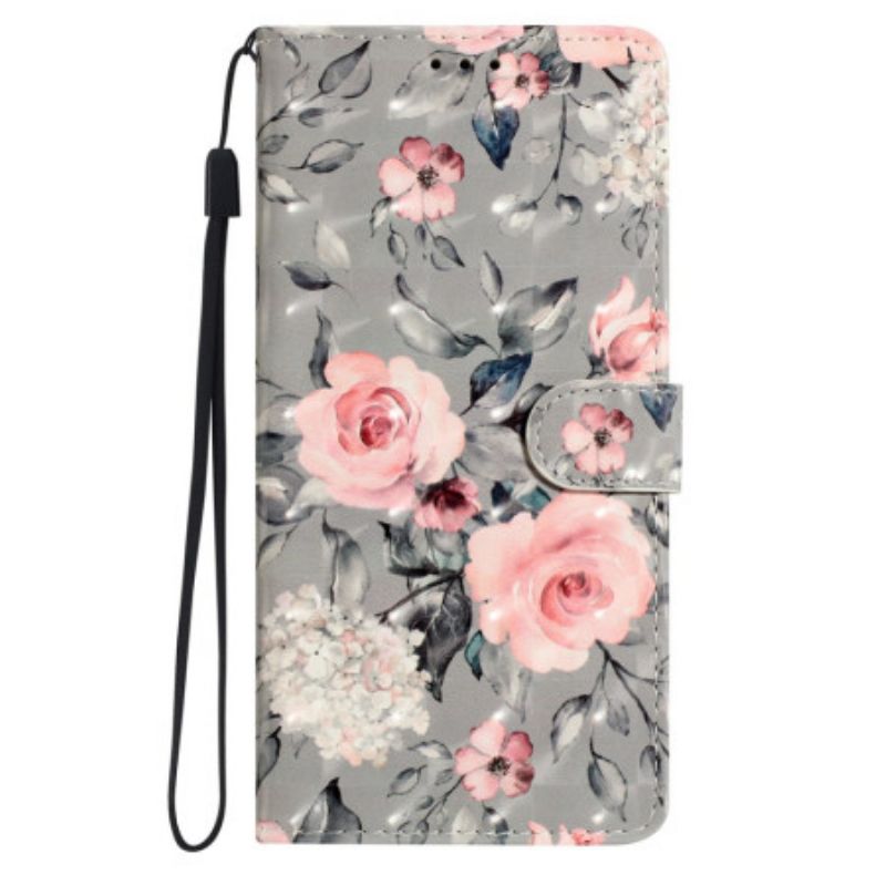 Flip Cover Til Xiaomi 15 3d-blomster