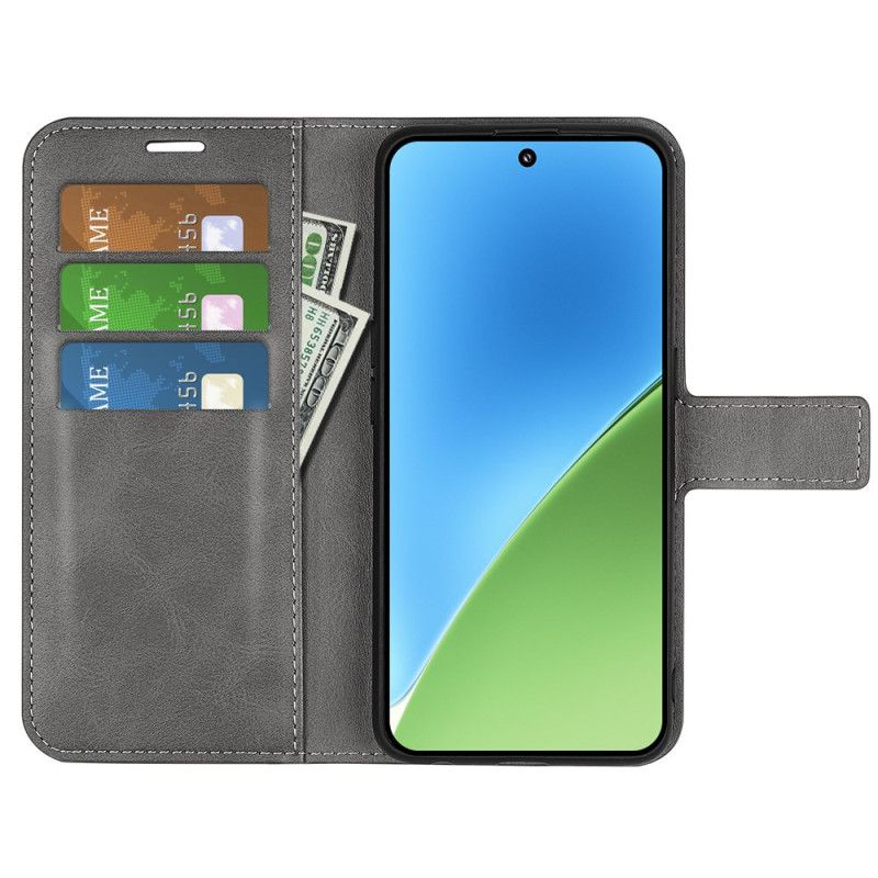 Flip Cover Til Xiaomi 15 Læderstil