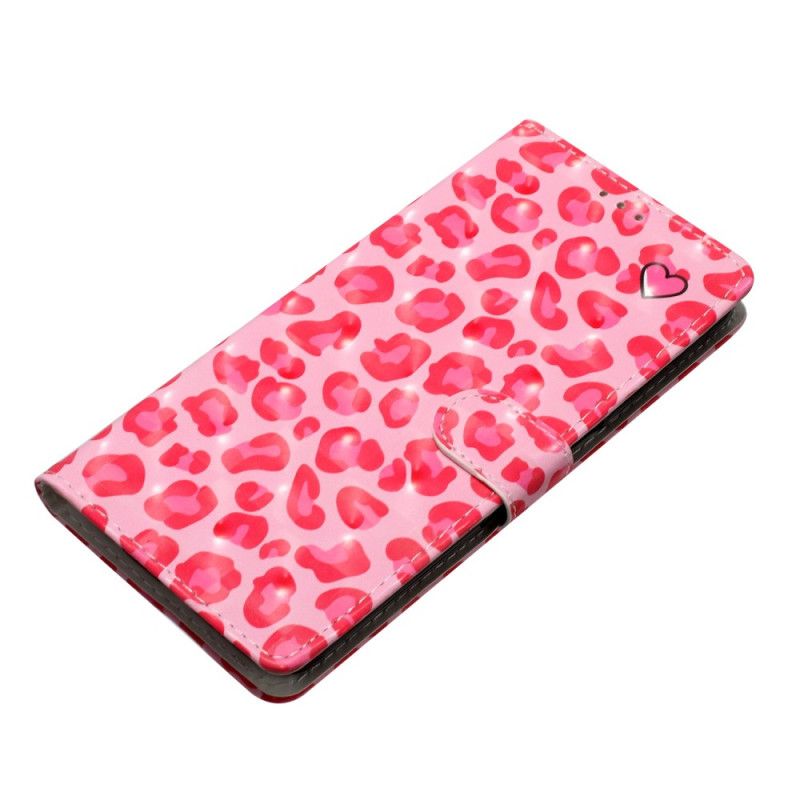 Flip Cover Xiaomi 15 3d-lyserødt Leopardmønster