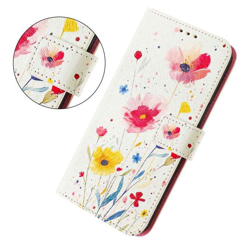 Flip Cover Xiaomi 15 Blomstermotiv