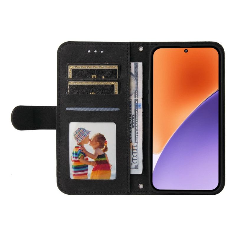 Flip Cover Xiaomi 15 Dekorativ Nitte Og Rem