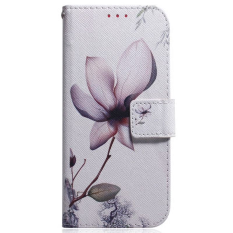 Flip Cover Xiaomi 15 Lyserød Blomst