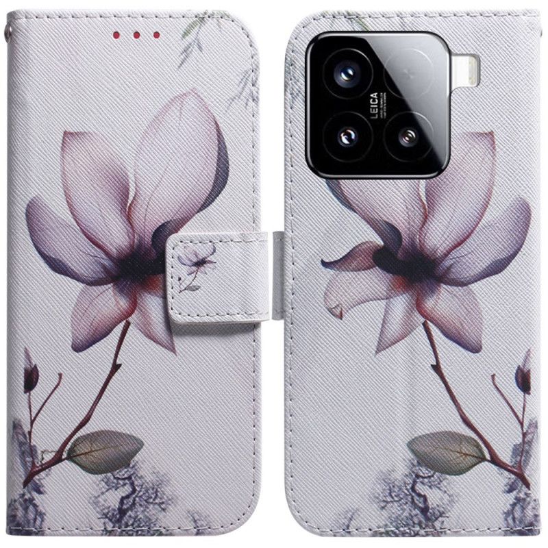 Flip Cover Xiaomi 15 Lyserød Blomst