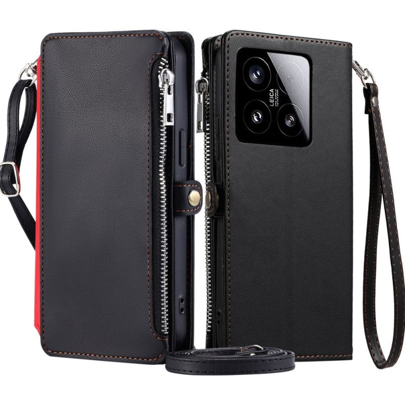 Flip Cover Xiaomi 15 Møntpung Og 8 Kortrum