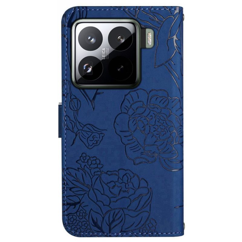 Flip Cover Xiaomi 15 Snor Med Sommerfugleprint