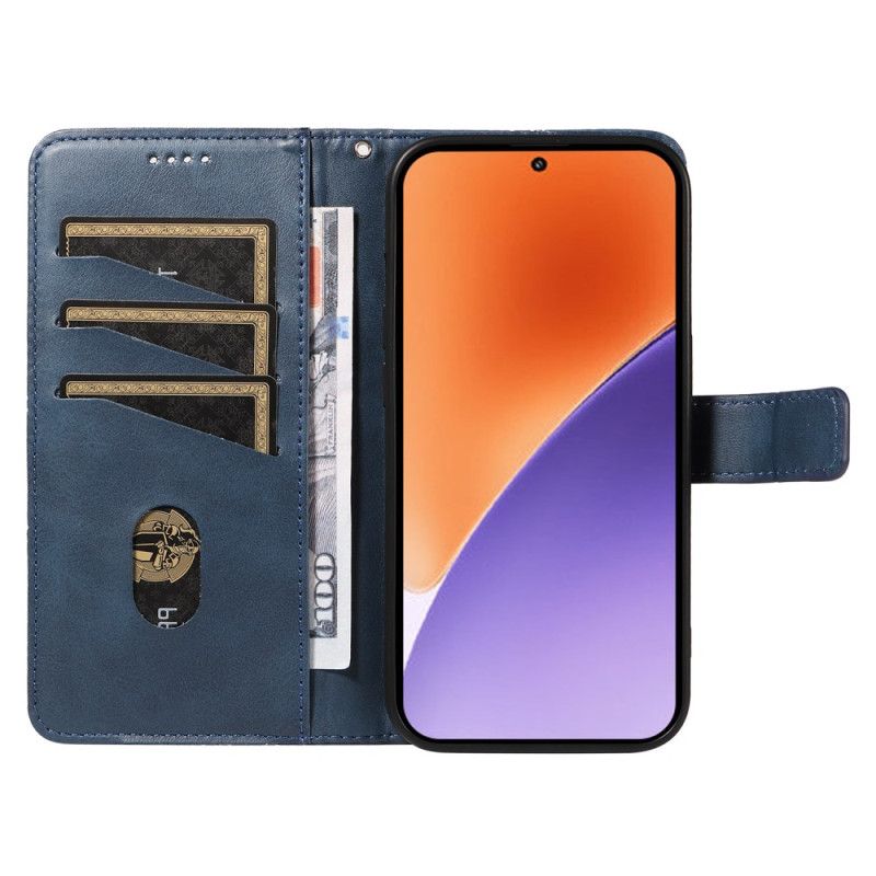 Flip Cover Xiaomi 15 Tofarvede Linjer Og Striber