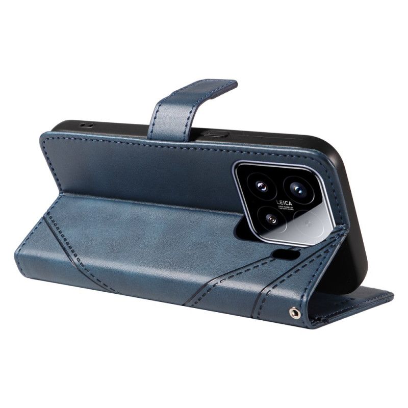 Flip Cover Xiaomi 15 Tofarvede Linjer Og Striber