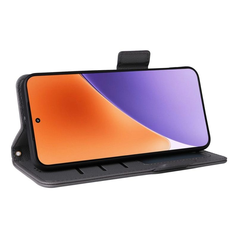 Læder Cover Xiaomi 15 Telefon Etui Litchi Kunstlæder Med Rem