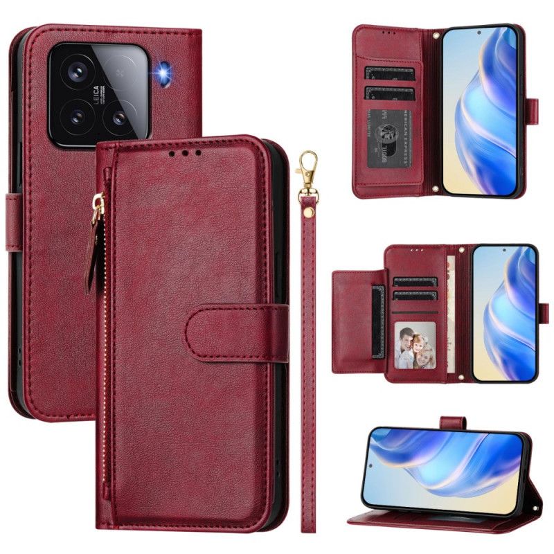 Læder Cover Xiaomi 15 Telefon Etui Multifunktionel