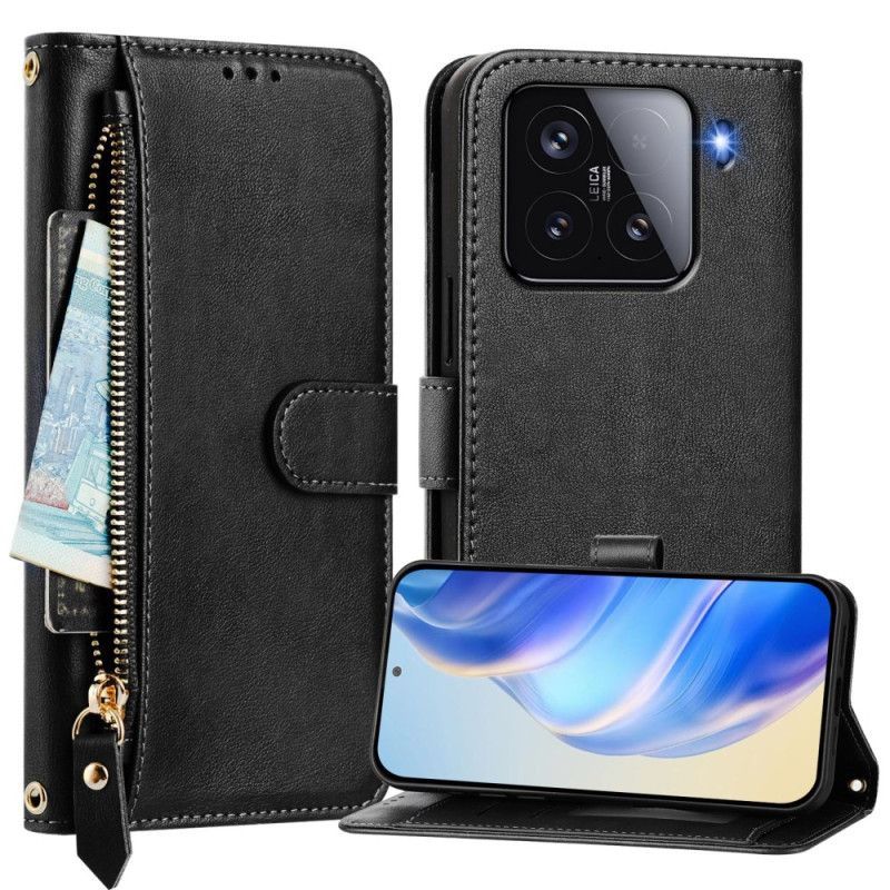 Læder Cover Xiaomi 15 Telefon Etui Multifunktionel