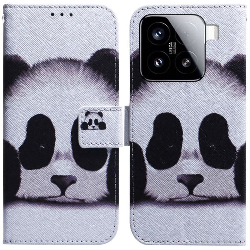 Læder Cover Xiaomi 15 Telefon Etui Panda
