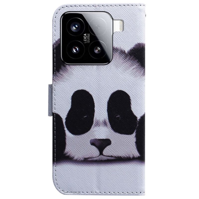 Læder Cover Xiaomi 15 Telefon Etui Panda