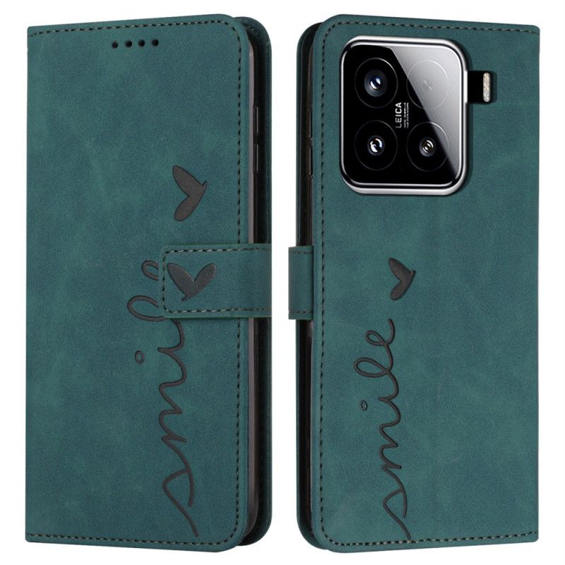 Læder Cover Xiaomi 15 Telefon Etui Smil