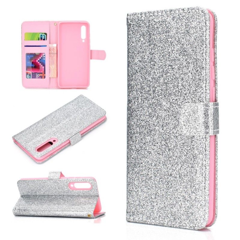 Flip Cover Læder Xiaomi Mi 9 Rose Gold Pailletter