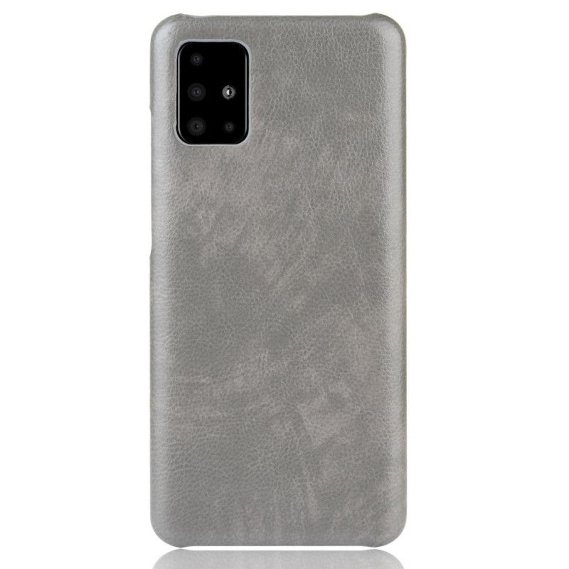 Cover Samsung Galaxy A71 Sort Lychee-Lædereffekt