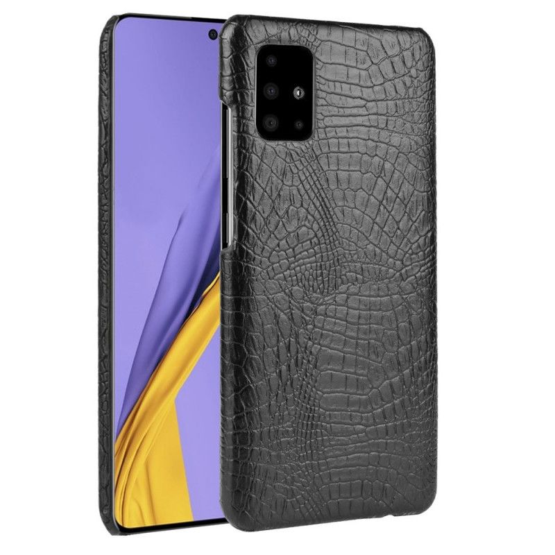 Cover Samsung Galaxy A71 Sort Mobilcover Krokodillehudeffekt