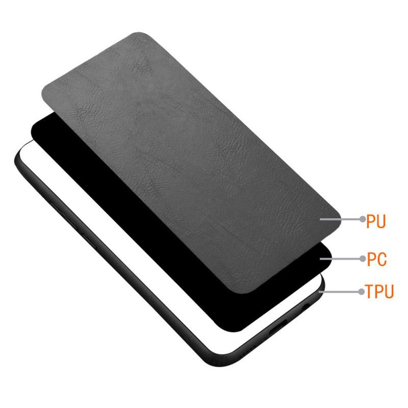 Cover Til Realme C61 Syet Lædereffekt