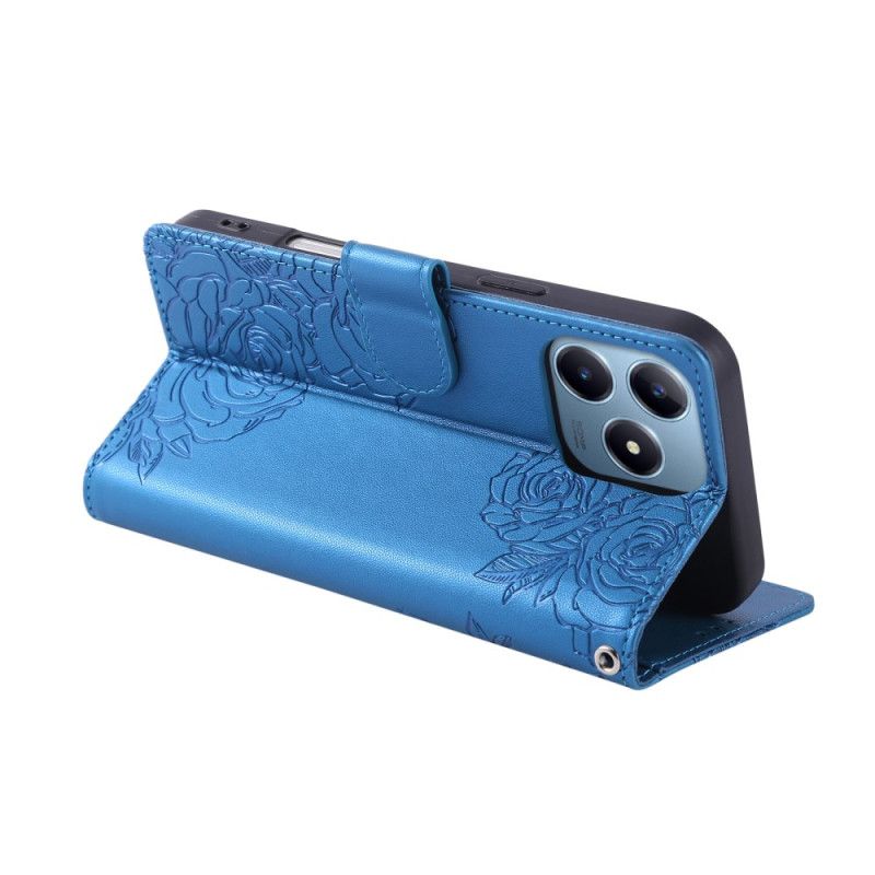 Flip Cover Til Realme C61 Blomsterblonde