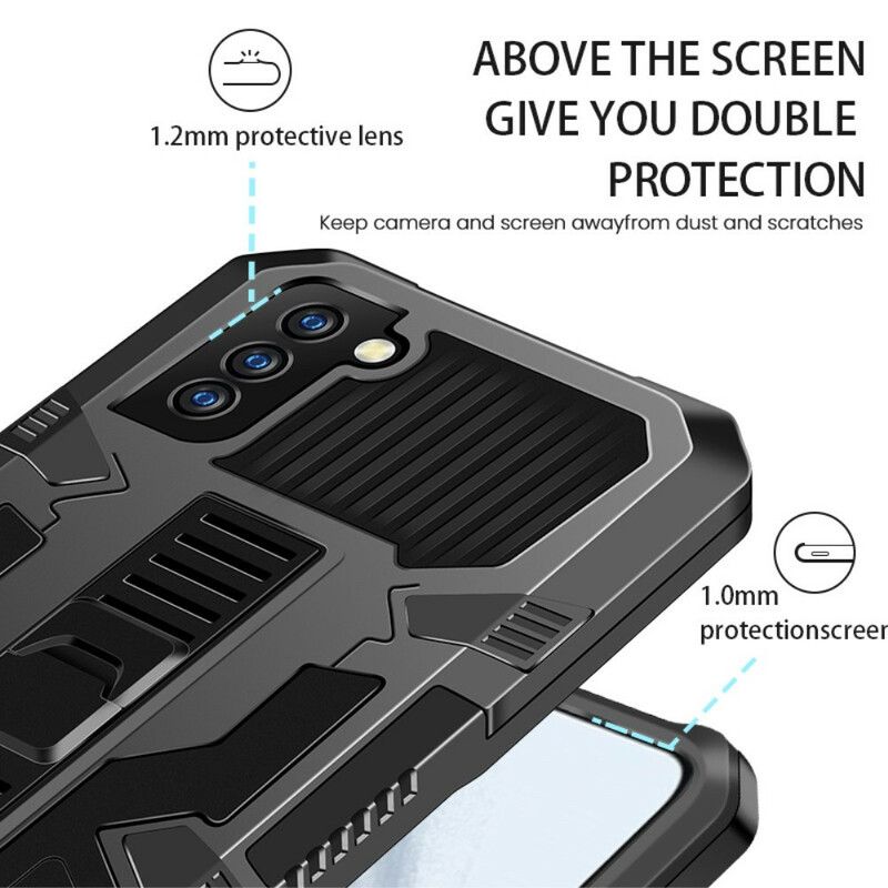 Cover Til Samsung Galaxy S21 Fe Bicolor Aftagelig Støtte