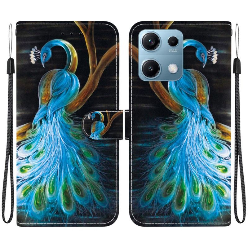 Flip Cover Xiaomi Redmi Note 14s Påfuglemønster