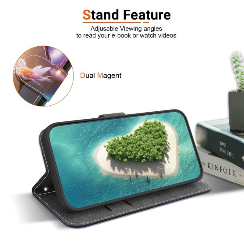 Læder Cover Xiaomi Redmi Note 14s Sommerfugle I Lyset