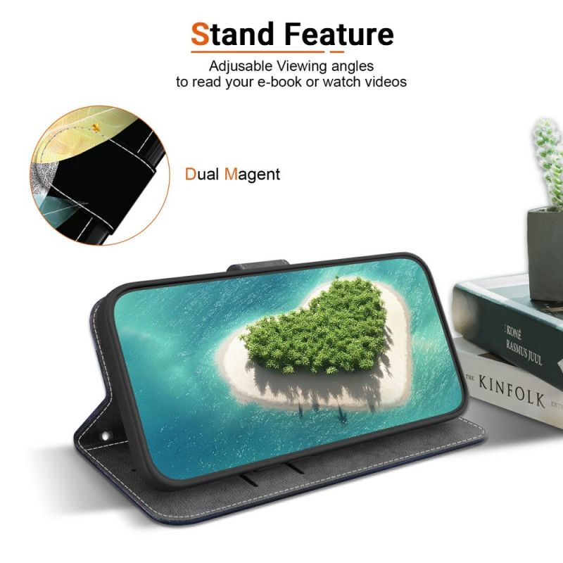 Læder Cover Xiaomi Redmi Note 14s Telefon Etui Farverige Fjer