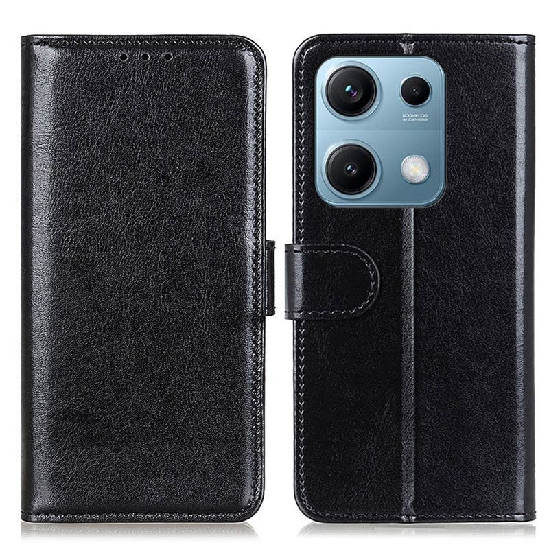 Læder Cover Xiaomi Redmi Note 14s Telefon Etui Laklæder I Kunstlæder