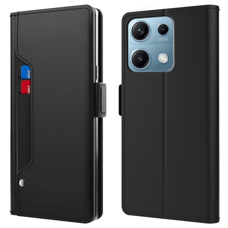Læder Cover Xiaomi Redmi Note 14s Telefon Etui Spejl Og Aftagelig Kortholder