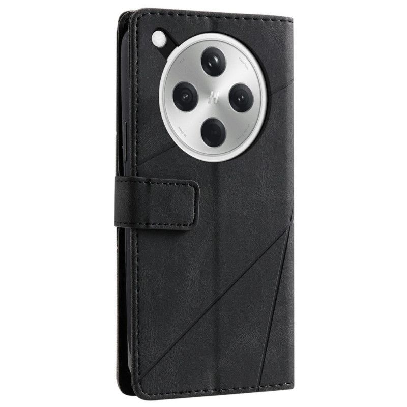 Flip Cover Oppo Find X8 Tofarvet Stribet Mønster