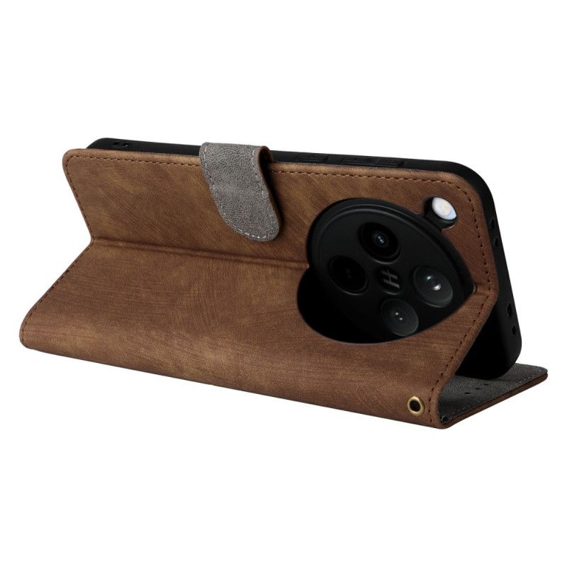 Flip Cover Til Oppo Find X8 Ruskindseffekt Rfid-beskyttelse