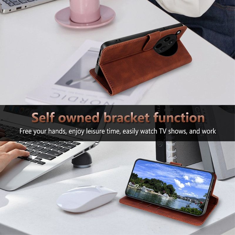 Læder Cover Oppo Find X8 Almindeligt Kunstlæder Azns