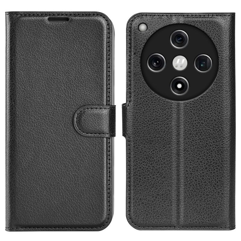 Læder Cover Oppo Find X8 Telefon Etui Klassisk Litchi-læder