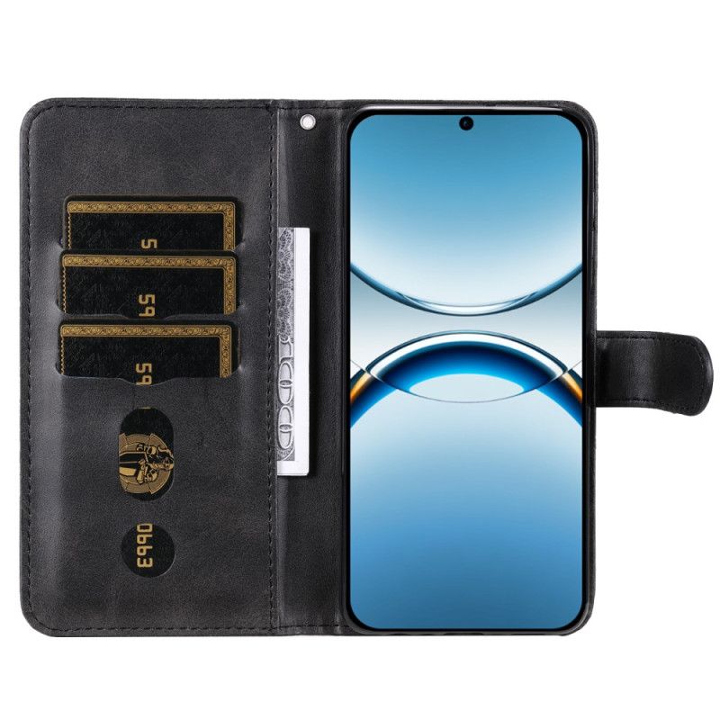 Læder Cover Oppo Find X8 Telefon Etui Lynlåslomme