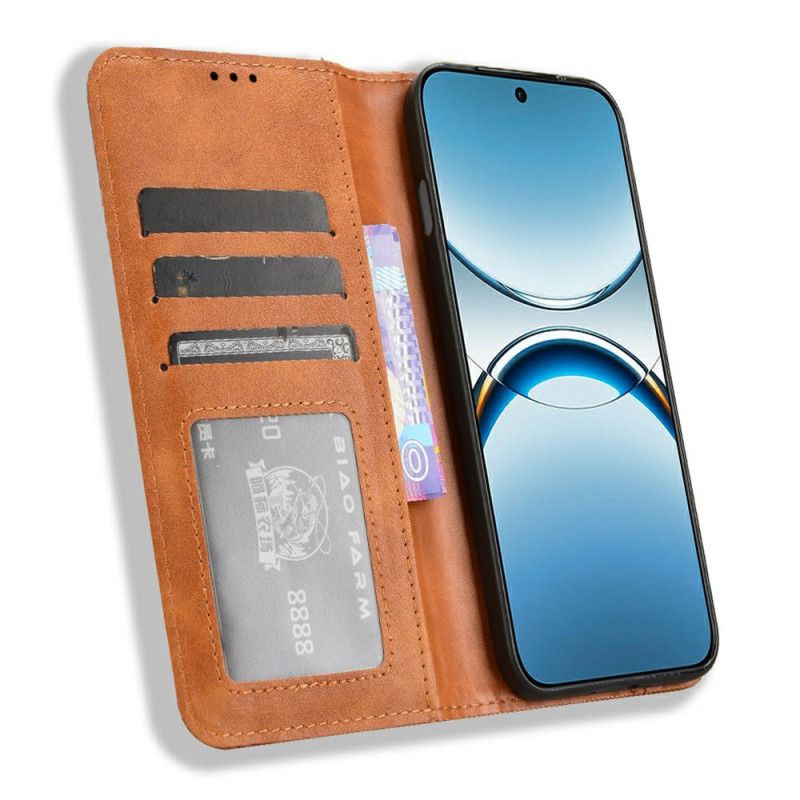 Læder Cover Oppo Find X8 Telefon Etui Vintage Frieze