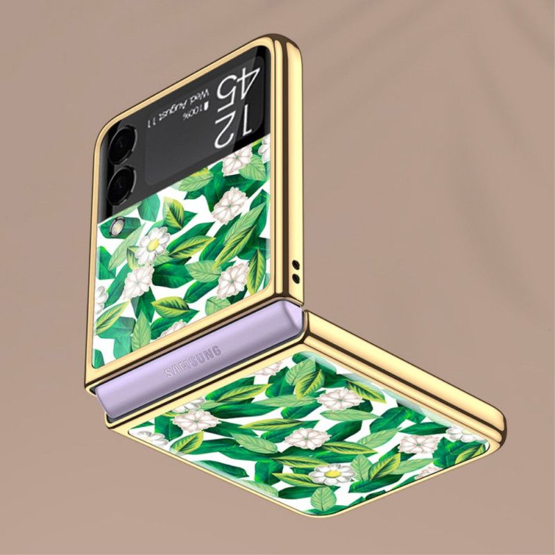 Cover Samsung Galaxy Z Flip 3 5g Hærdet Glas Blomster Gkk