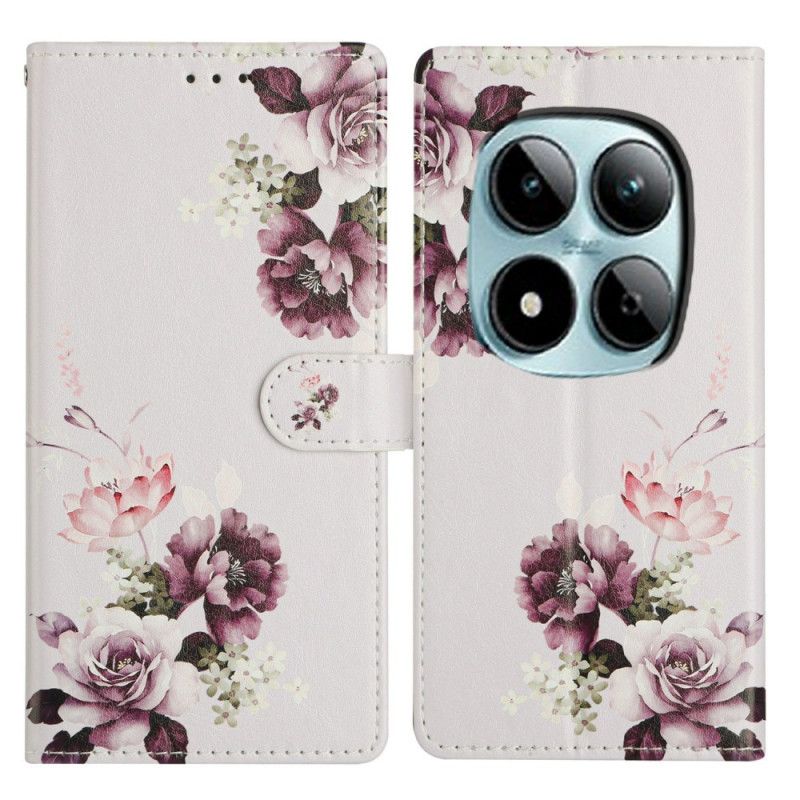 Flip Cover Til Xiaomi Redmi Note 15 Pro Plus 5g Lyserødt Kors