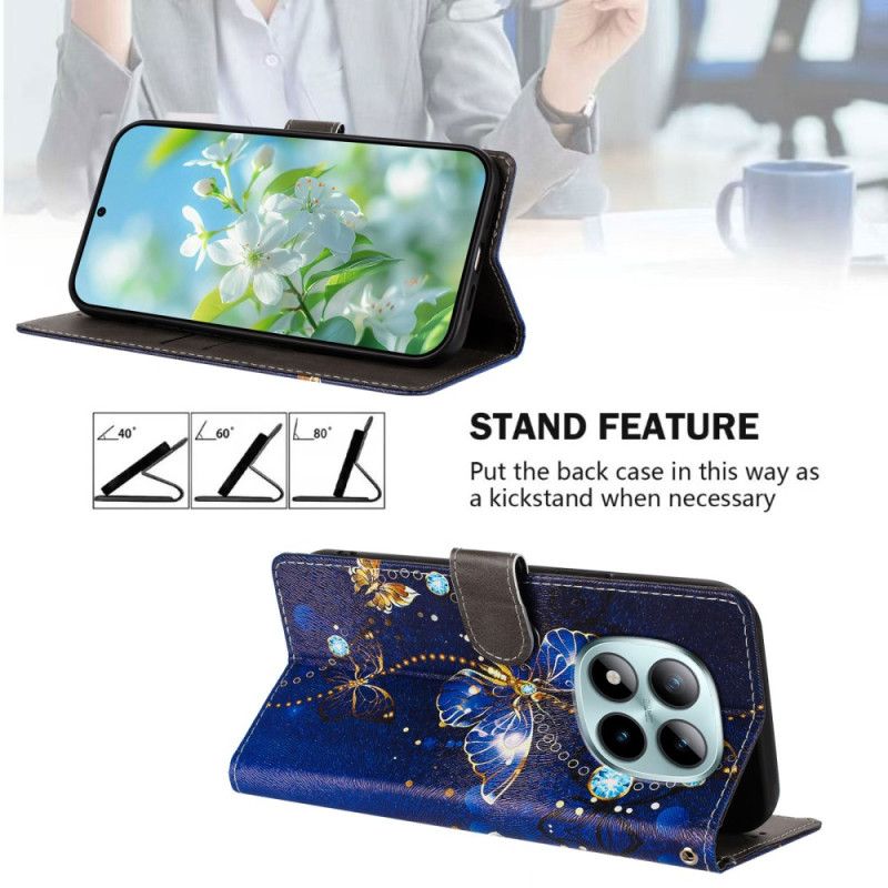 Flip Cover Xiaomi Redmi Note 15 Pro Plus 5g Ædelsommerfugle