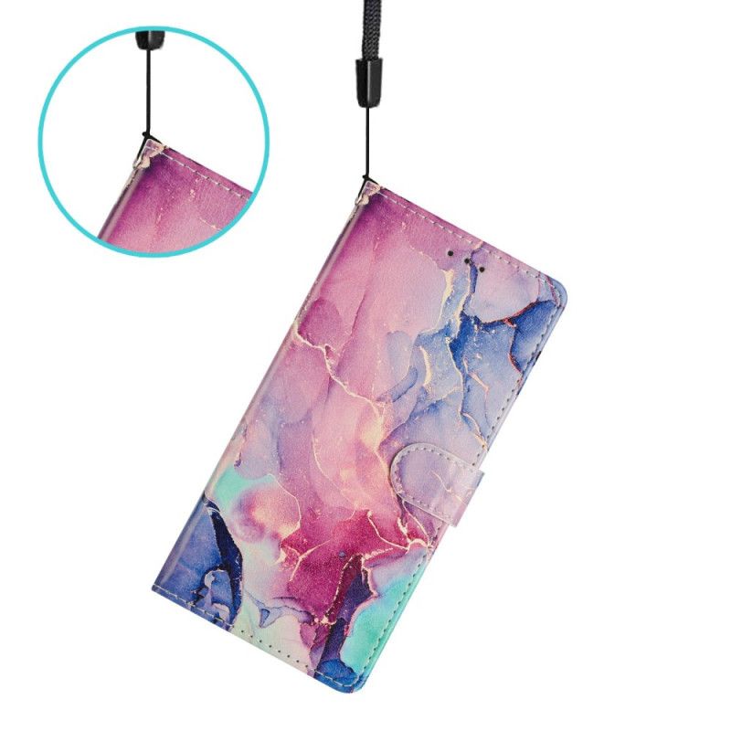 Flip Cover Xiaomi Redmi Note 15 Pro Plus 5g Lyserød Og Grøn Marmor