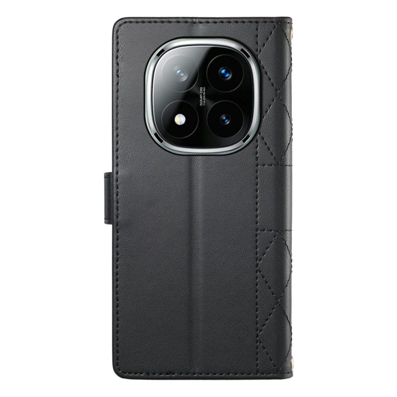 Flip Cover Xiaomi Redmi Note 15 Pro Plus 5g Quiltet Med Stropper