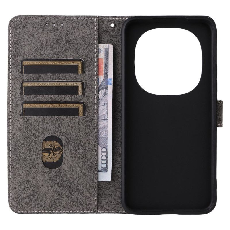 Flip Cover Xiaomi Redmi Note 15 Pro Plus 5g Ruskindseffekt Med Rem