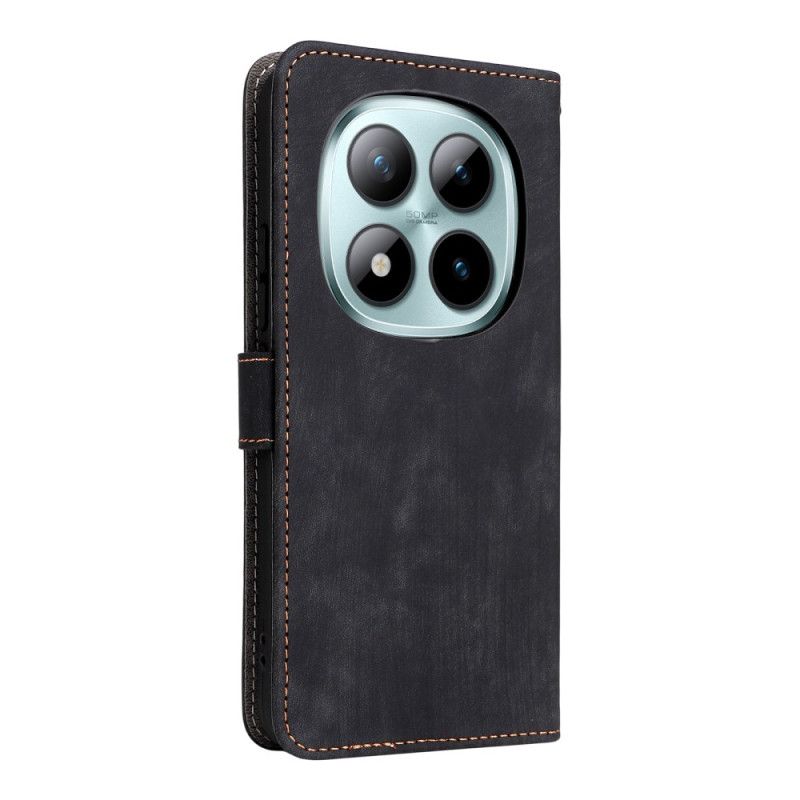 Flip Cover Xiaomi Redmi Note 15 Pro Plus 5g Ruskindseffekt Med Rem