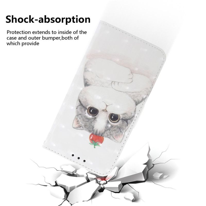 Læder Cover Xiaomi Redmi Note 15 Pro Plus 5g Telefon Etui Sød Kat Med Rem