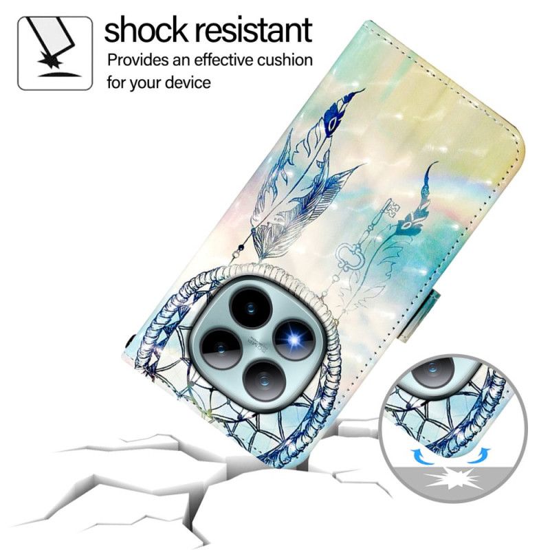 Lederhüllen Für Xiaomi Redmi Note 15 Pro Plus 5g Aquarell-traumfänger